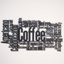 Wallity Coffee - APT566LS Escultura de pared de metal negra